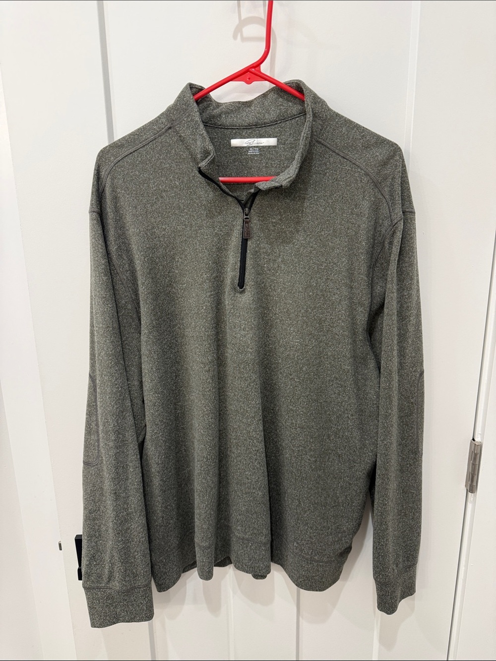 Greg Norman Men's Quarter-Zip Pullover Sweater - Gray